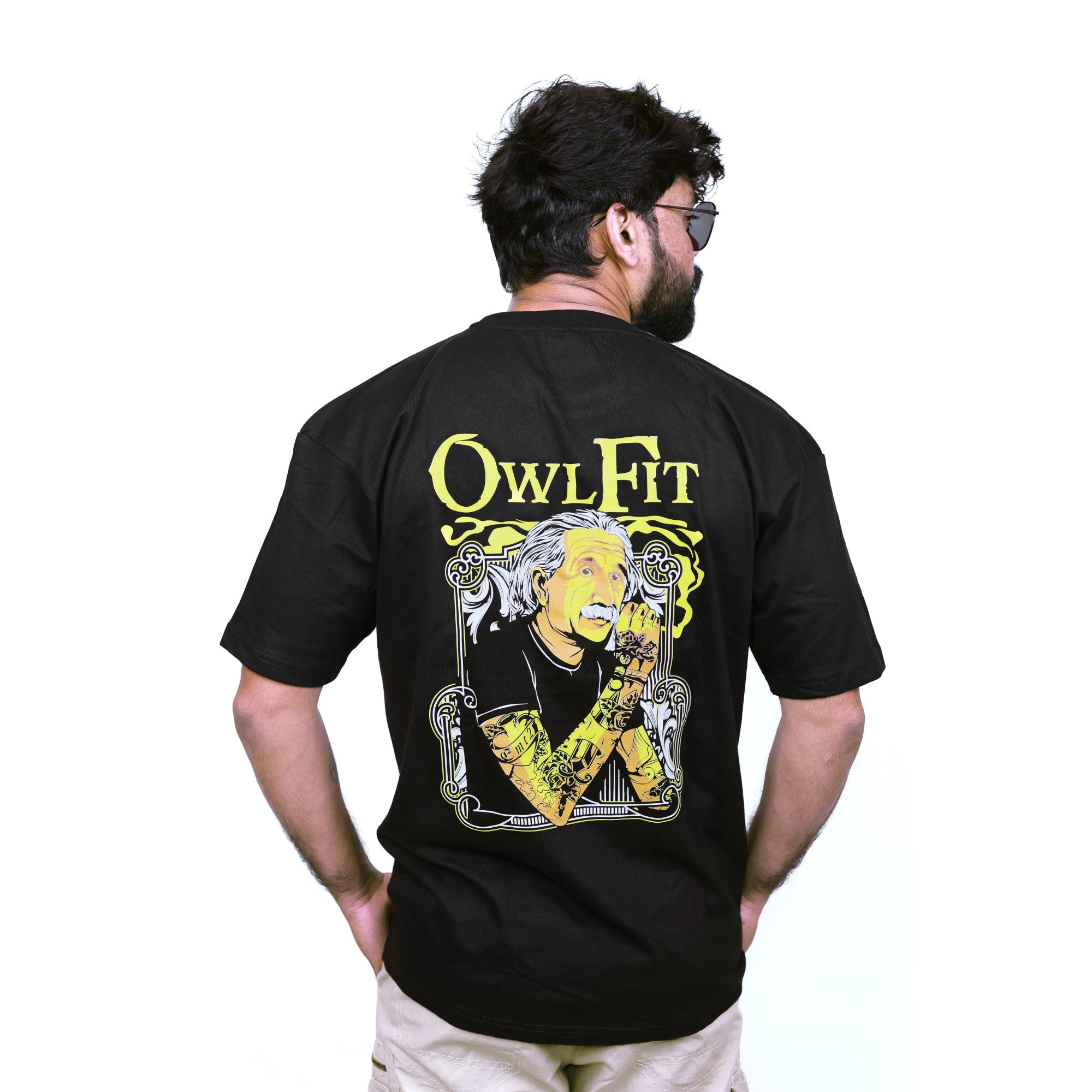 Wakhra Swag black graphic relaxed-fit t-shirt