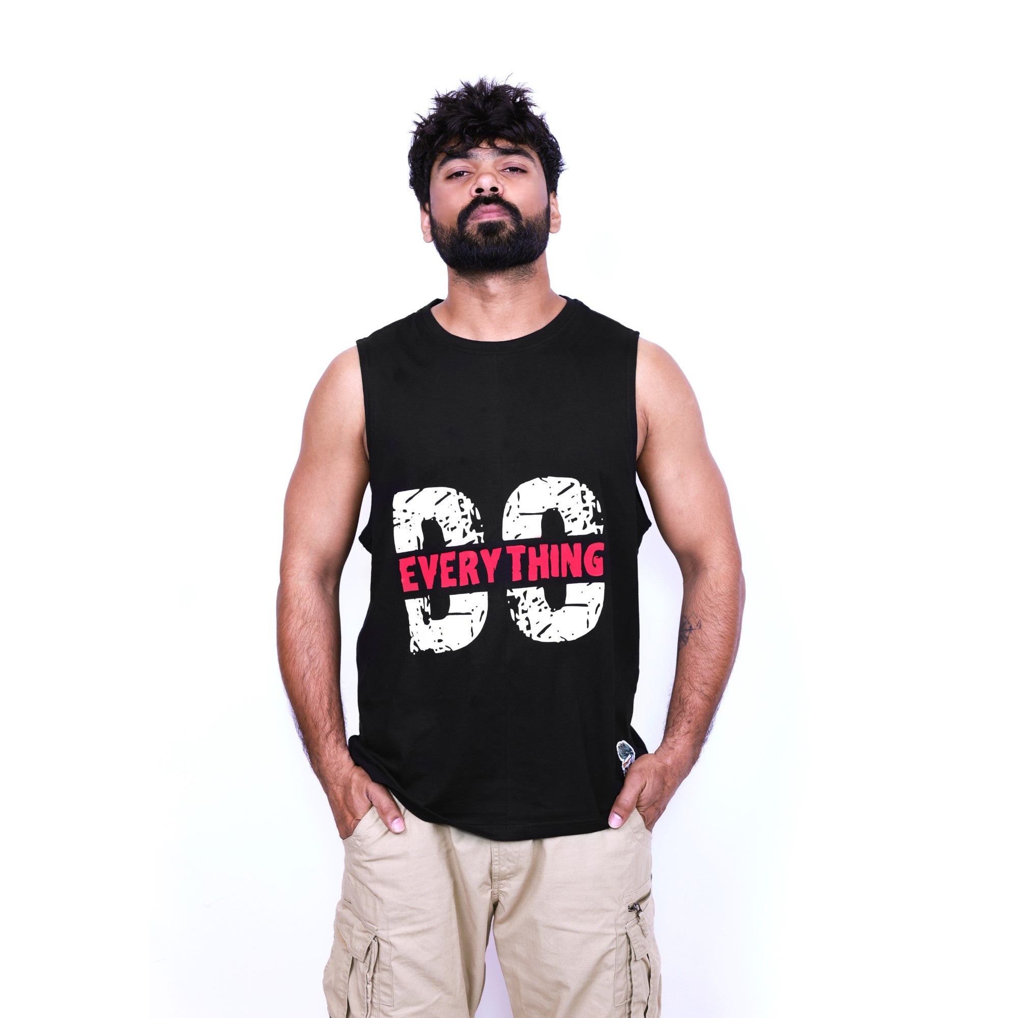 Men's Black Do Everything Graphic Sando